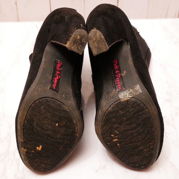 Black heeled ankle boots - Picture 6 of 11